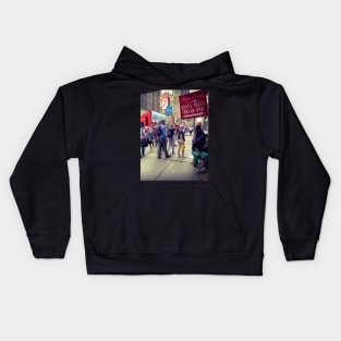 Tourists Midtown Street Manhattan New York City Kids Hoodie